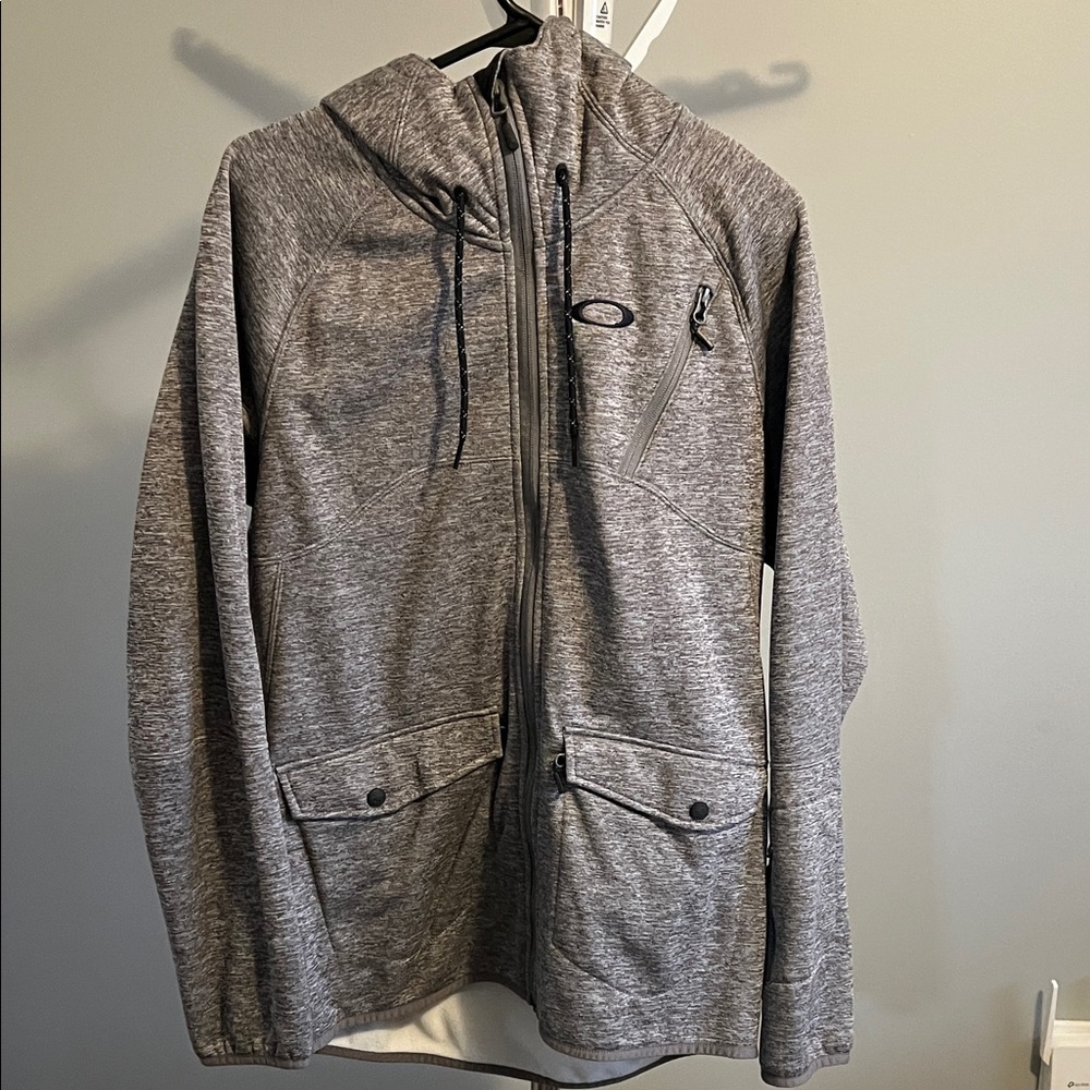 Oakley Heather Gray Zip-Up Sweater